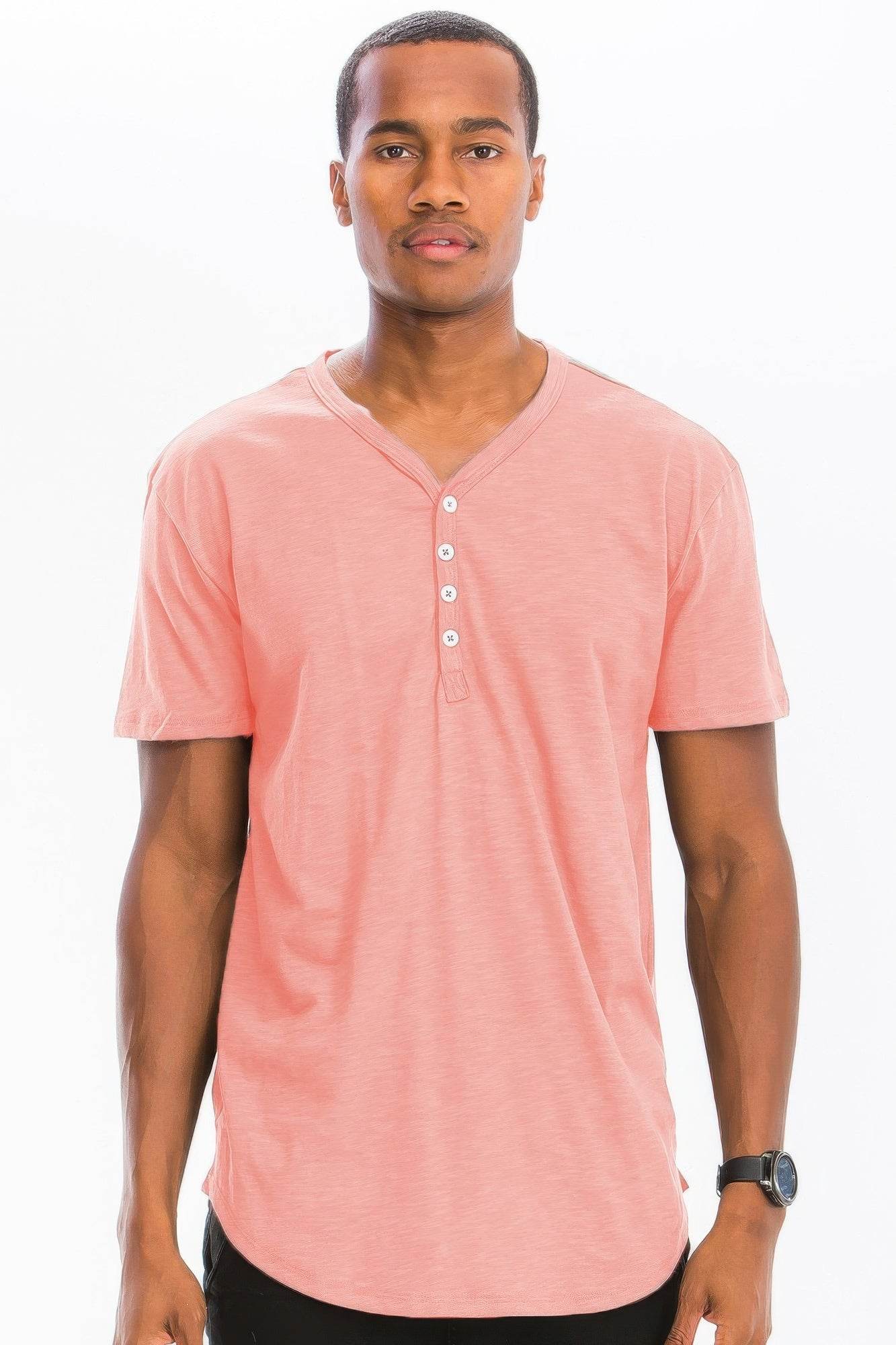 Short Sleeve 4 Button Henley Shirt - Purcell's Clothing Company