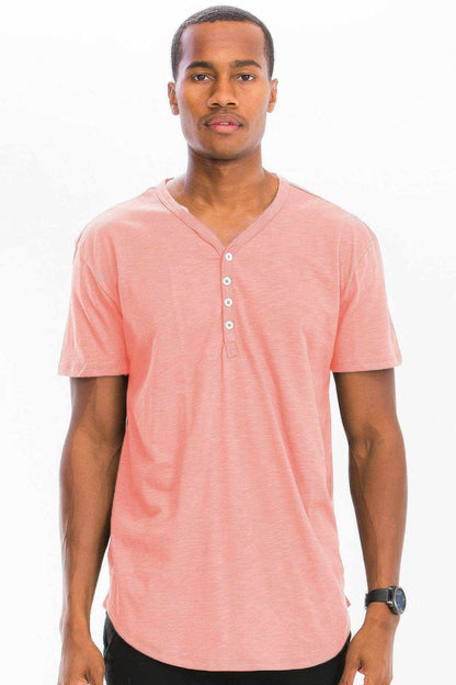 Short Sleeve 4 Button Henley Shirt - Purcell's Clothing Company