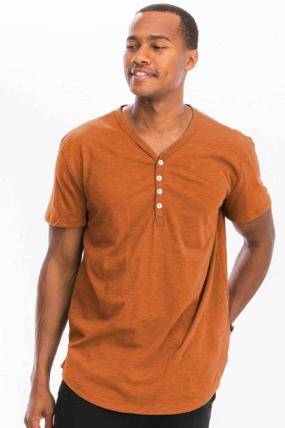 Short Sleeve 4 Button Henley Shirt - Purcell's Clothing Company