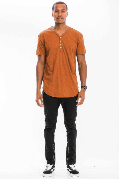 Short Sleeve 4 Button Henley Shirt - Purcell's Clothing Company