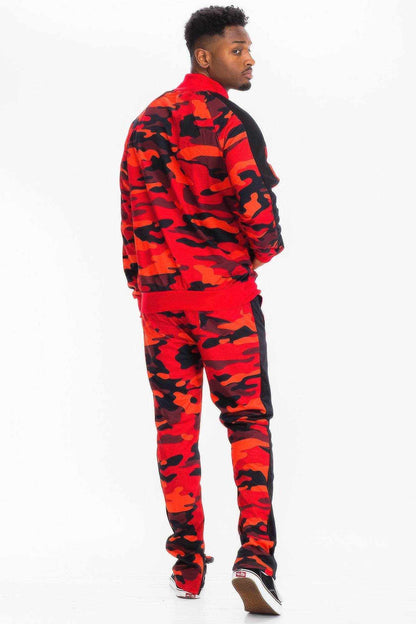 Full Camo With Stripe Track Bottom Pants - Purcell's Clothing Company