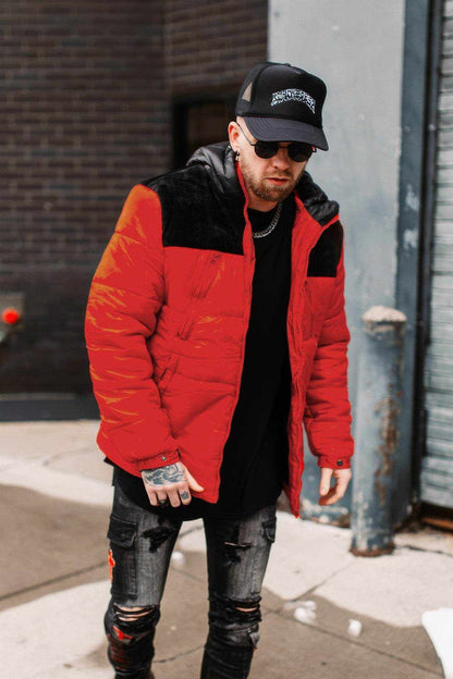 Mens Padded Buffle Puffer Jacket - Purcell's Clothing Company