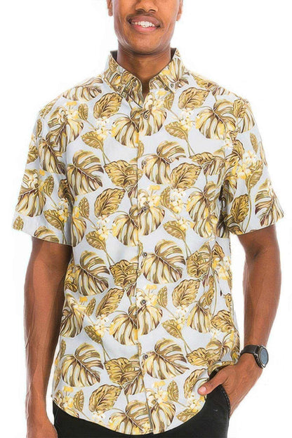Hawaiian Print Button Down Shirt - Purcell's Clothing Company
