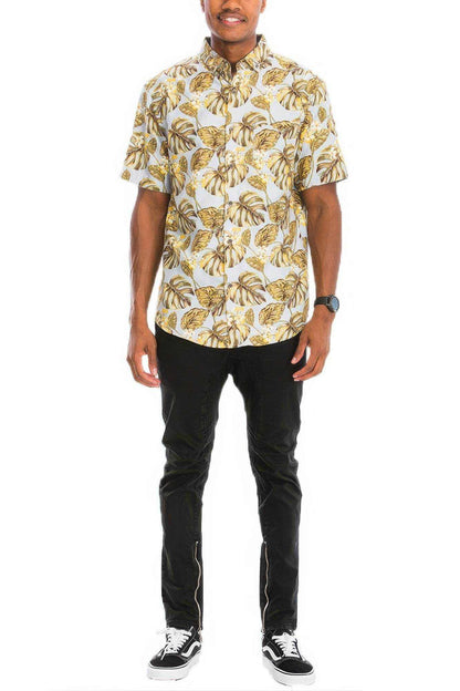 Hawaiian Print Button Down Shirt - Purcell's Clothing Company
