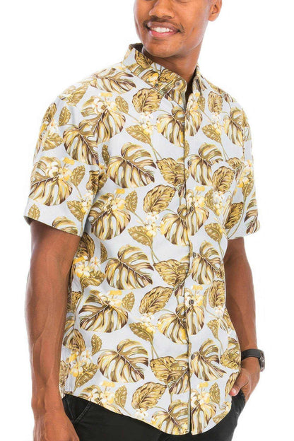 Hawaiian Print Button Down Shirt - Purcell's Clothing Company
