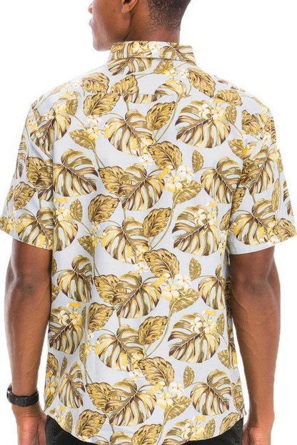 Hawaiian Print Button Down Shirt - Purcell's Clothing Company