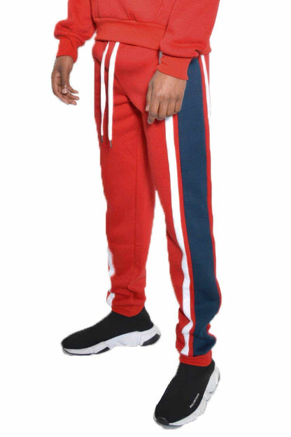 Solid Three Stripe Sweat Pants - Purcell's Clothing Company