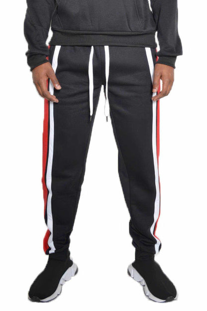 Solid Three Stripe Sweat Pants - Purcell's Clothing Company