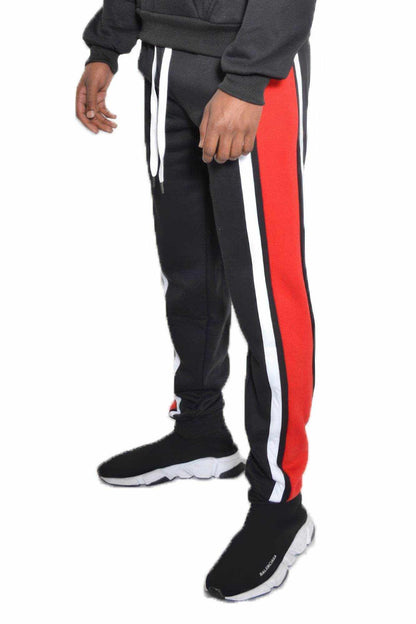 Solid Three Stripe Sweat Pants - Purcell's Clothing Company