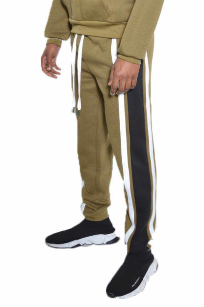 Solid Three Stripe Sweat Pants - Purcell's Clothing Company