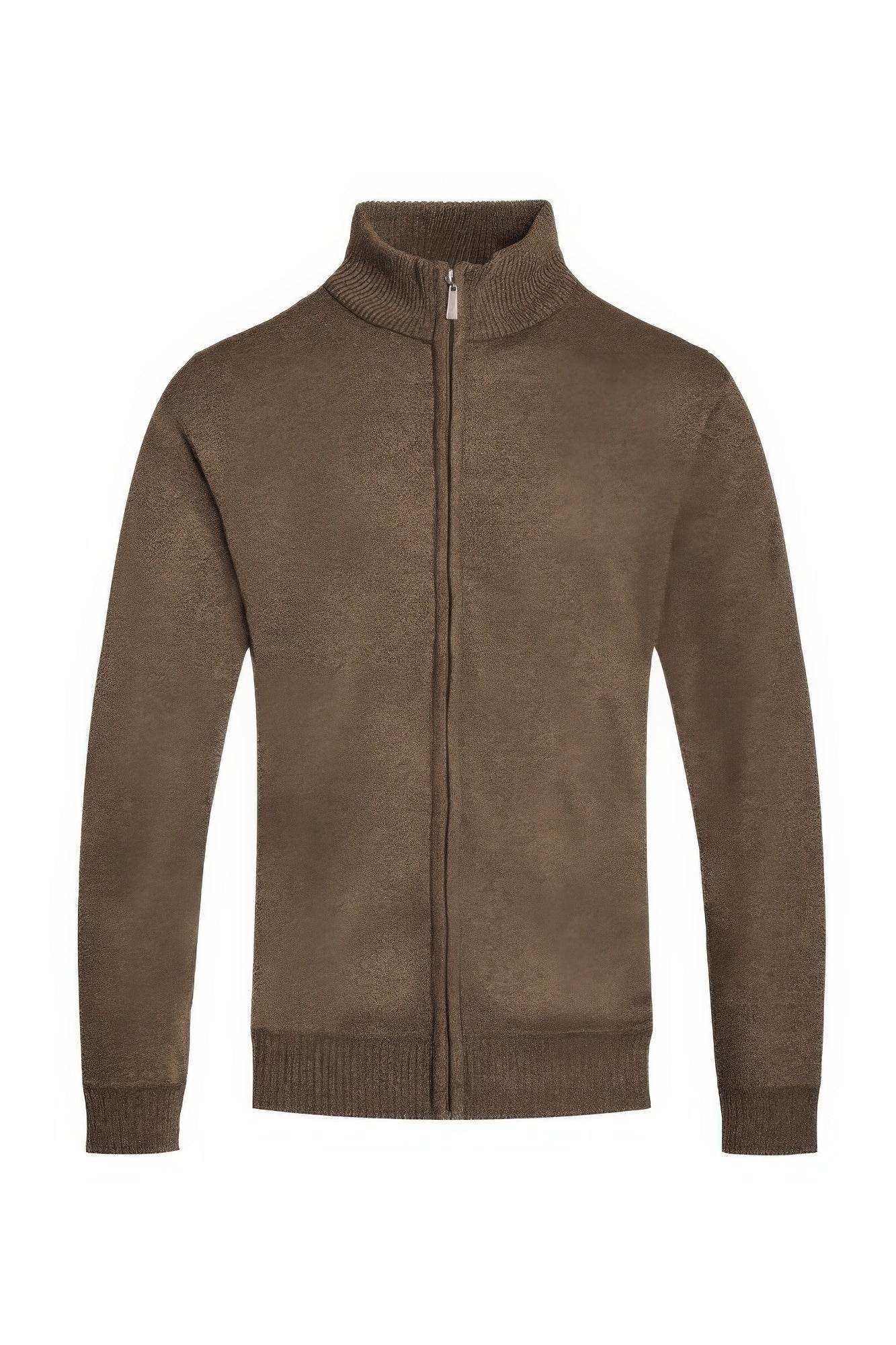 Mens Solid Full Zip Sweater - Purcell's Clothing Company