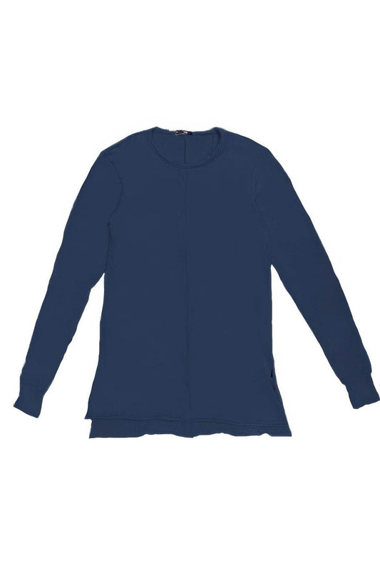 Solid Rough Hem Long Sleeve T-Shirt - Purcell's Clothing Company