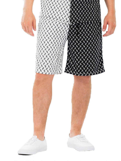 Mens Diamond Two Tone Print Shorts - Purcell's Clothing Company
