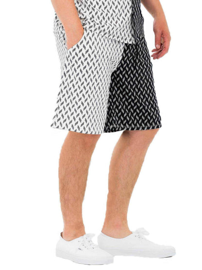 Mens Diamond Two Tone Print Shorts - Purcell's Clothing Company