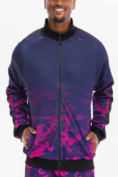 Mens Camo Ombre Track Jacket - Purcell's Clothing Company