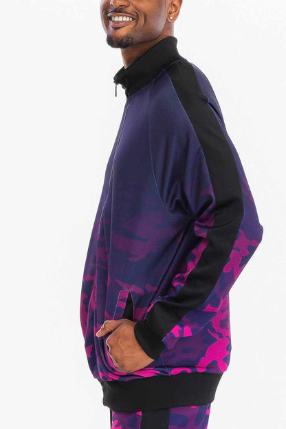 Mens Camo Ombre Track Jacket - Purcell's Clothing Company