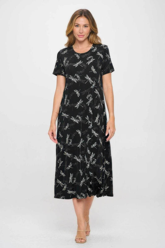Print Bns Long Dress - Purcell's Clothing Company