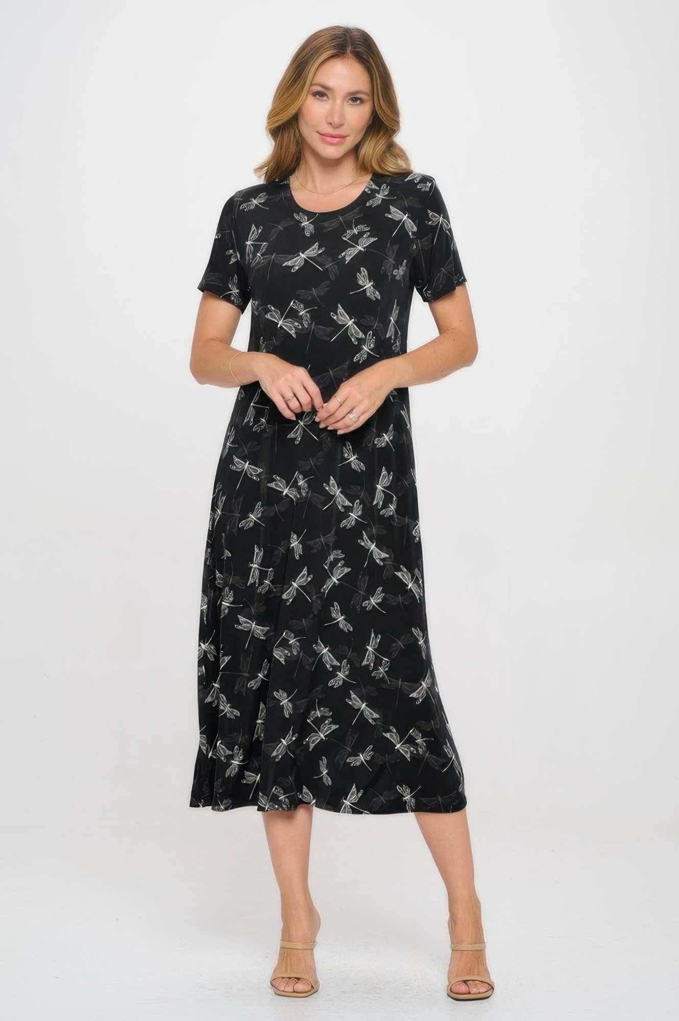 Print Bns Long Dress - Purcell's Clothing Company