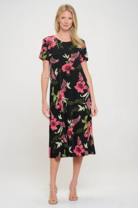 Plus Size BNS Floral Long Dress - Purcell's Clothing Company