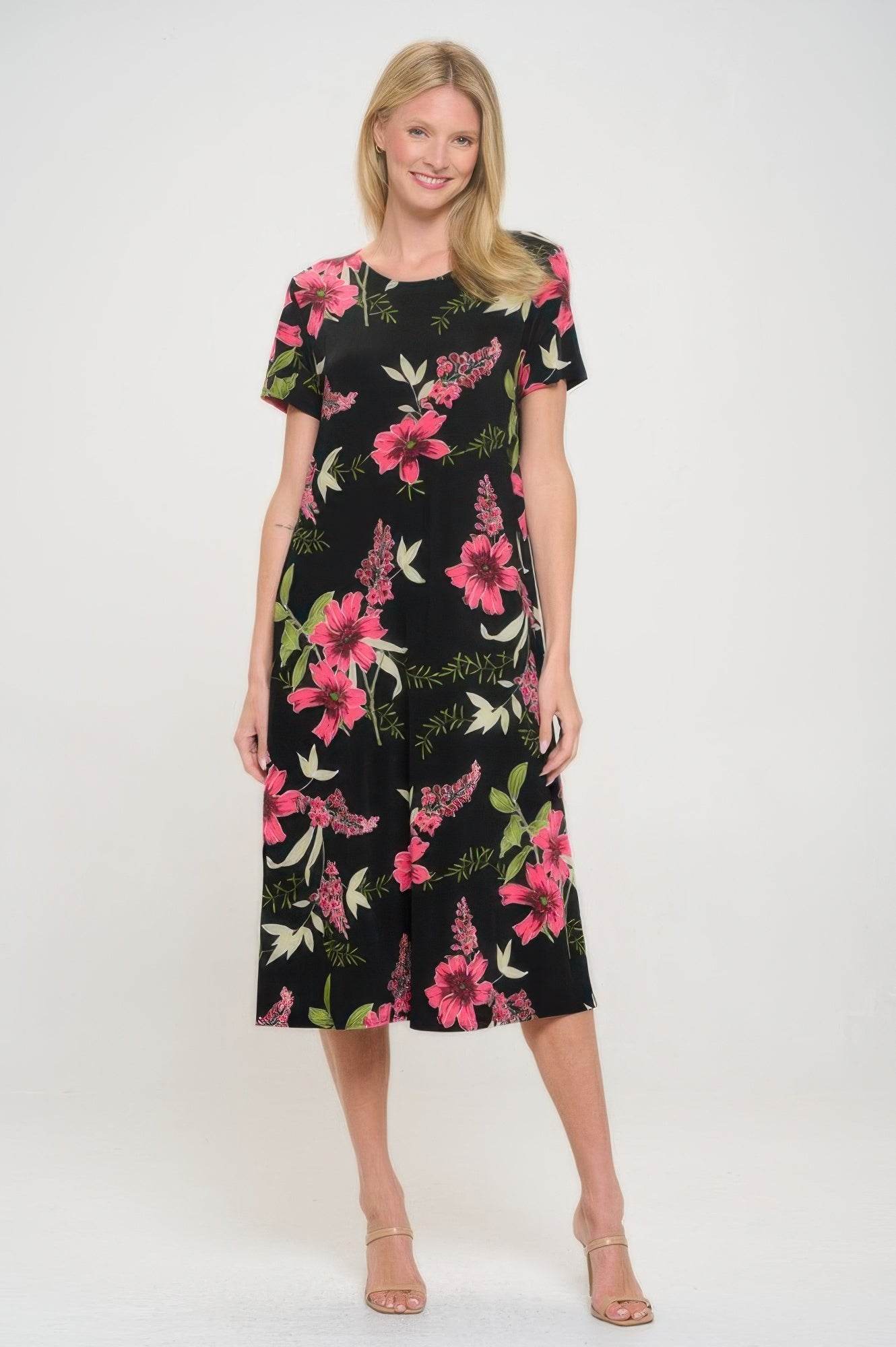 Plus Size BNS Floral Long Dress - Purcell's Clothing Company