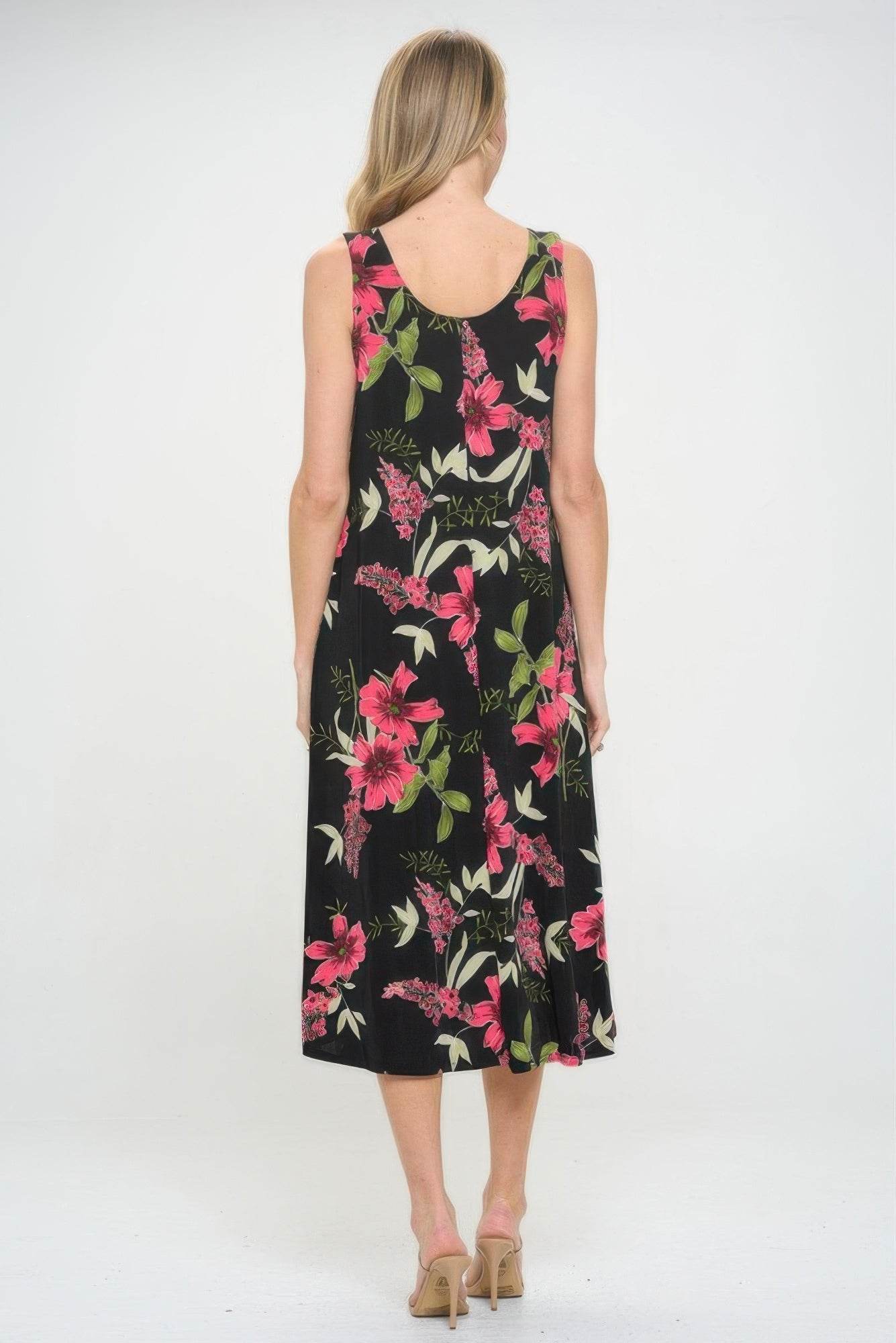 Plus Size BNS Floral Tank Long Dress - Purcell's Clothing Company