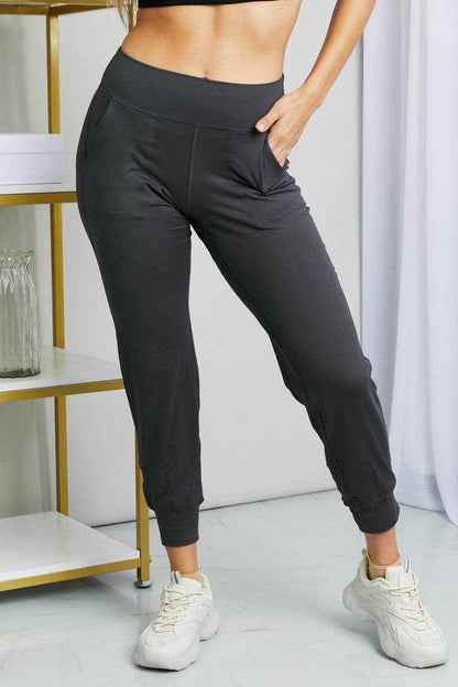 Leggings Depot Full Size Wide Waistband Cropped Joggers - Purcell's Clothing Company