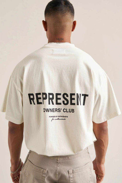 Letter Round Neck Half Sleeve T-Shirt - Purcell's Clothing Company