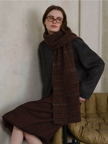 Striped Detail Knit Scarf - Purcell's Clothing Company