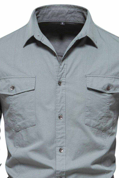Button Down Collared Neck Shirt - Purcell's Clothing Company