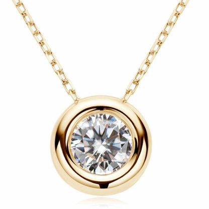1 Carat Moissanite 925 Sterling Silver Necklace - Purcell's Clothing Company