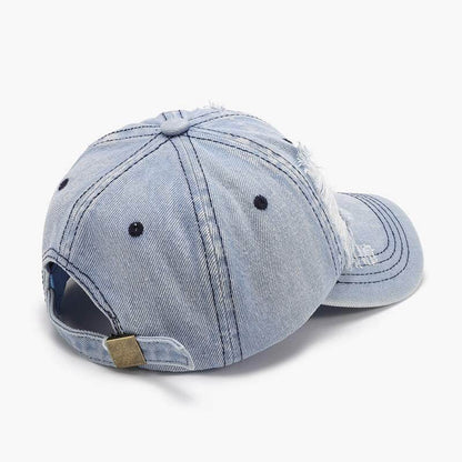 Distressed Cotton Baseball Cap - Purcell's Clothing Company