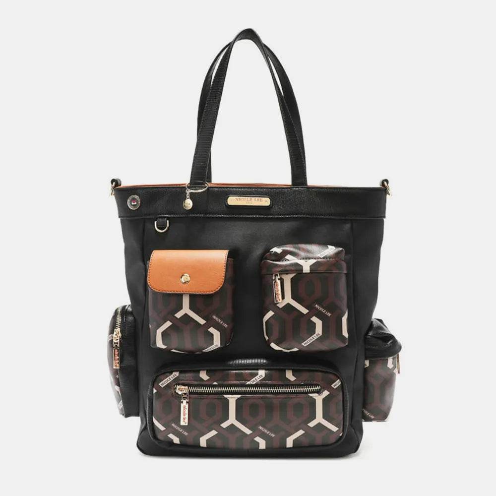Nicole Lee USA Geometric Pattern Tote Bag - Purcell's Clothing Company