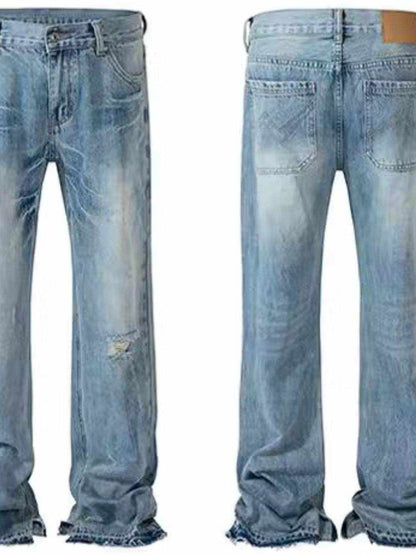 Men's Distressed Raw Hem Jeans - Purcell's Clothing Company