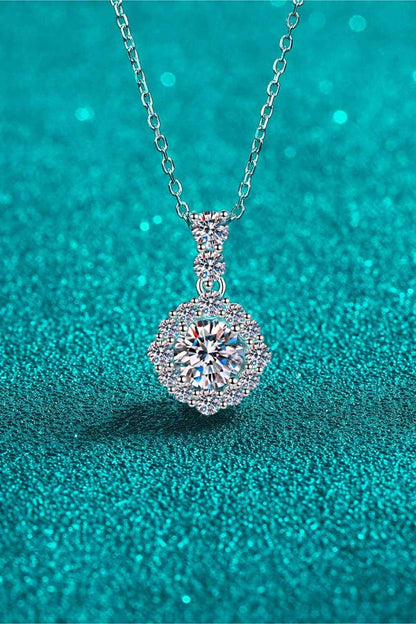 1 Carat Moissanite 925 Sterling Silver Necklace - Purcell's Clothing Company