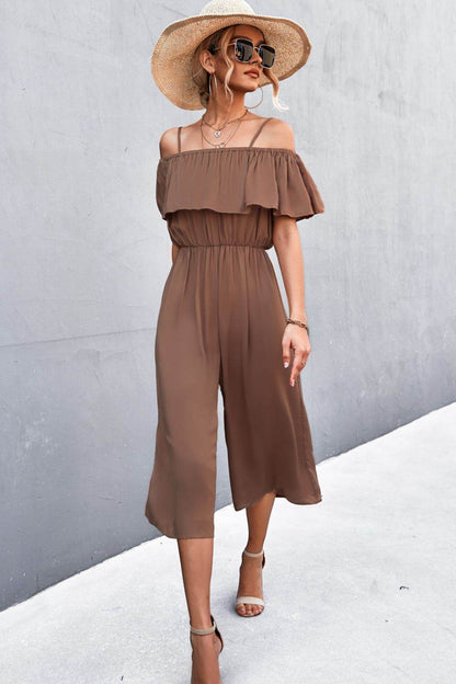Spaghetti Strap Layered Jumpsuit - Purcell's Clothing Company