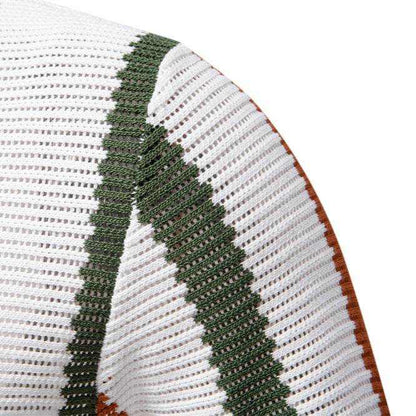 Collared Neck Striped Knit Polo - Purcell's Clothing Company