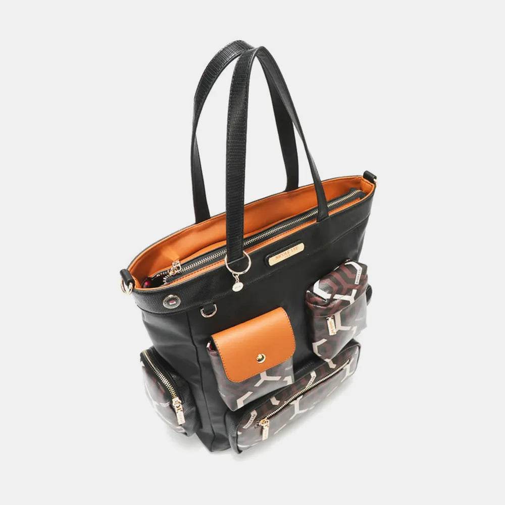 Nicole Lee USA Geometric Pattern Tote Bag - Purcell's Clothing Company