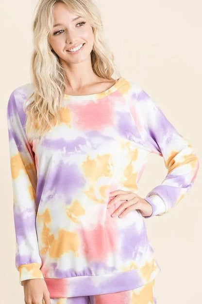 BiBi Tie Dye French Terry Top and Shorts Set - Purcell's Clothing Company