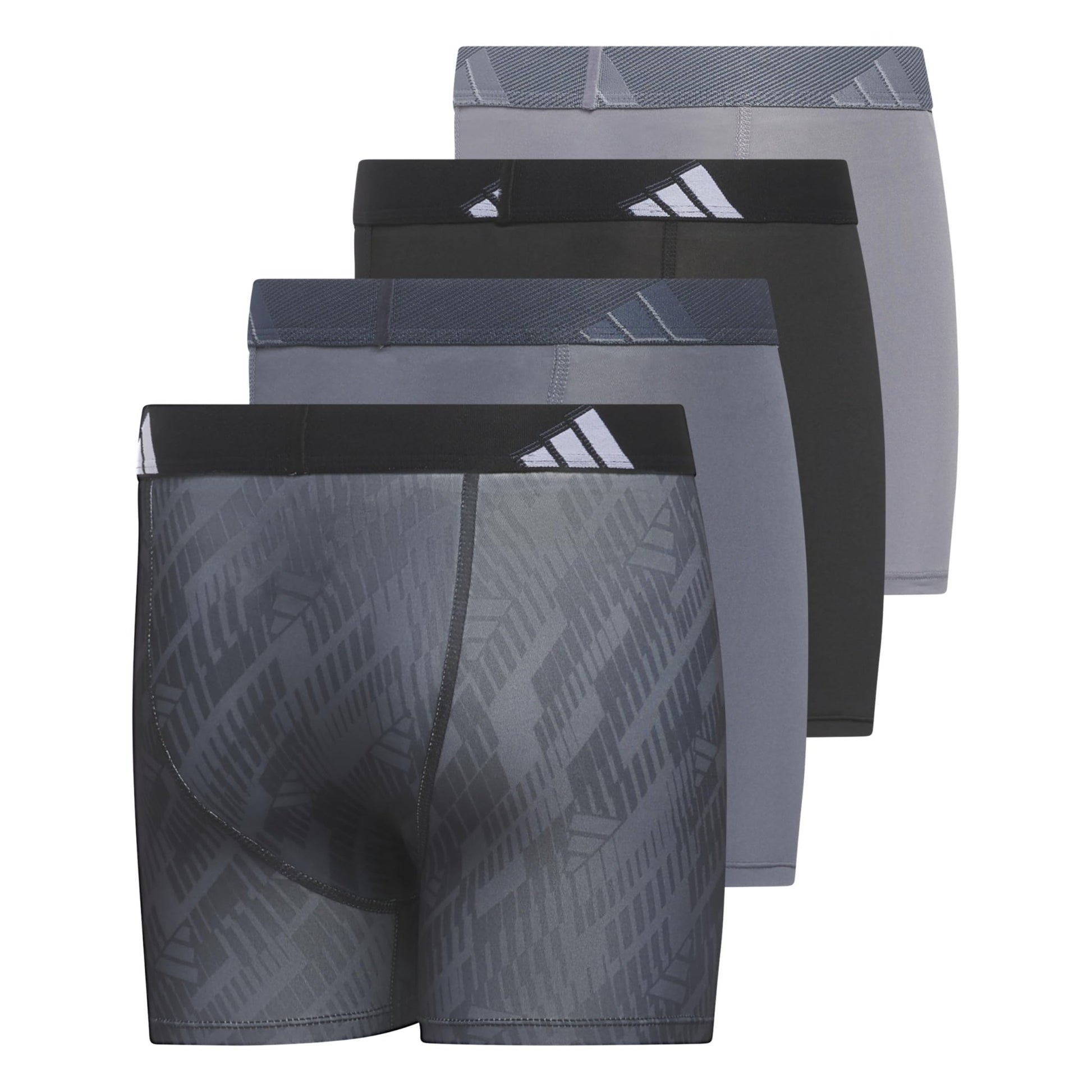 Adidas Athletic Fit Microfiber Boxer Brief (4 - Pack) - Purcell's Clothing Company - 