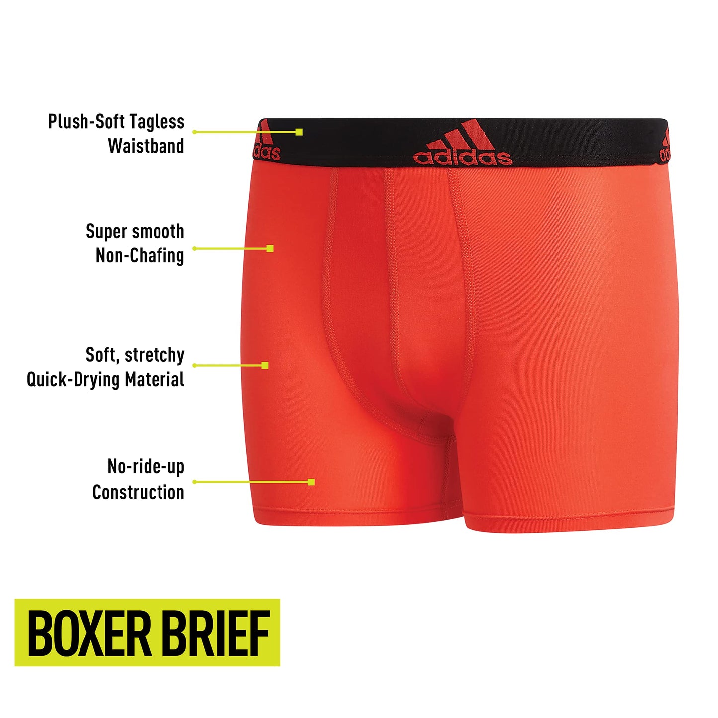 Adidas Athletic Fit Microfiber Boxer Brief (4 - Pack) - Purcell's Clothing Company - 