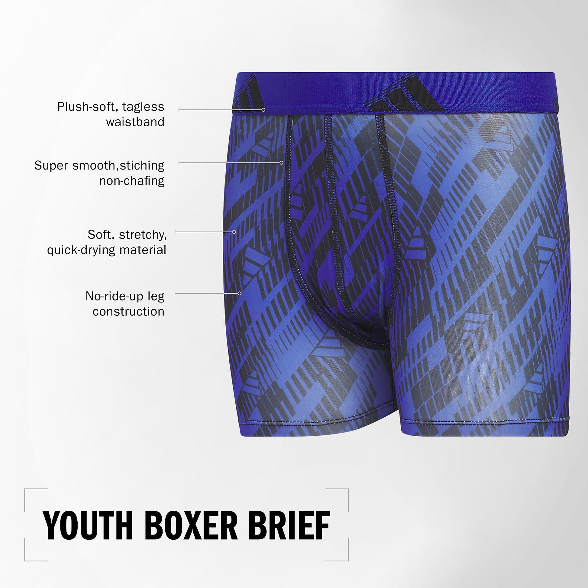 Adidas Athletic Fit Microfiber Boxer Brief (4 - Pack) - Purcell's Clothing Company - 