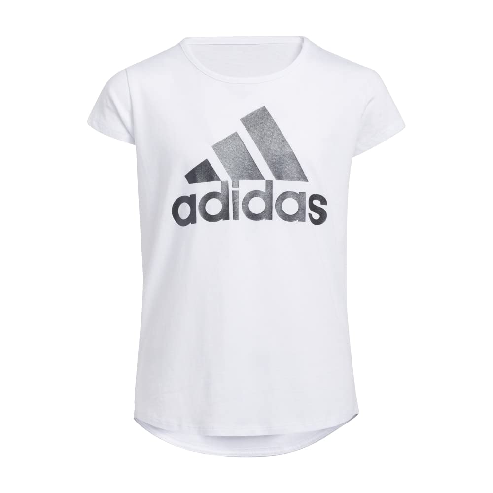 adidas Girls' Short Sleeve Cotton Essential T-Shirt Top - Purcell's Clothing Company - 