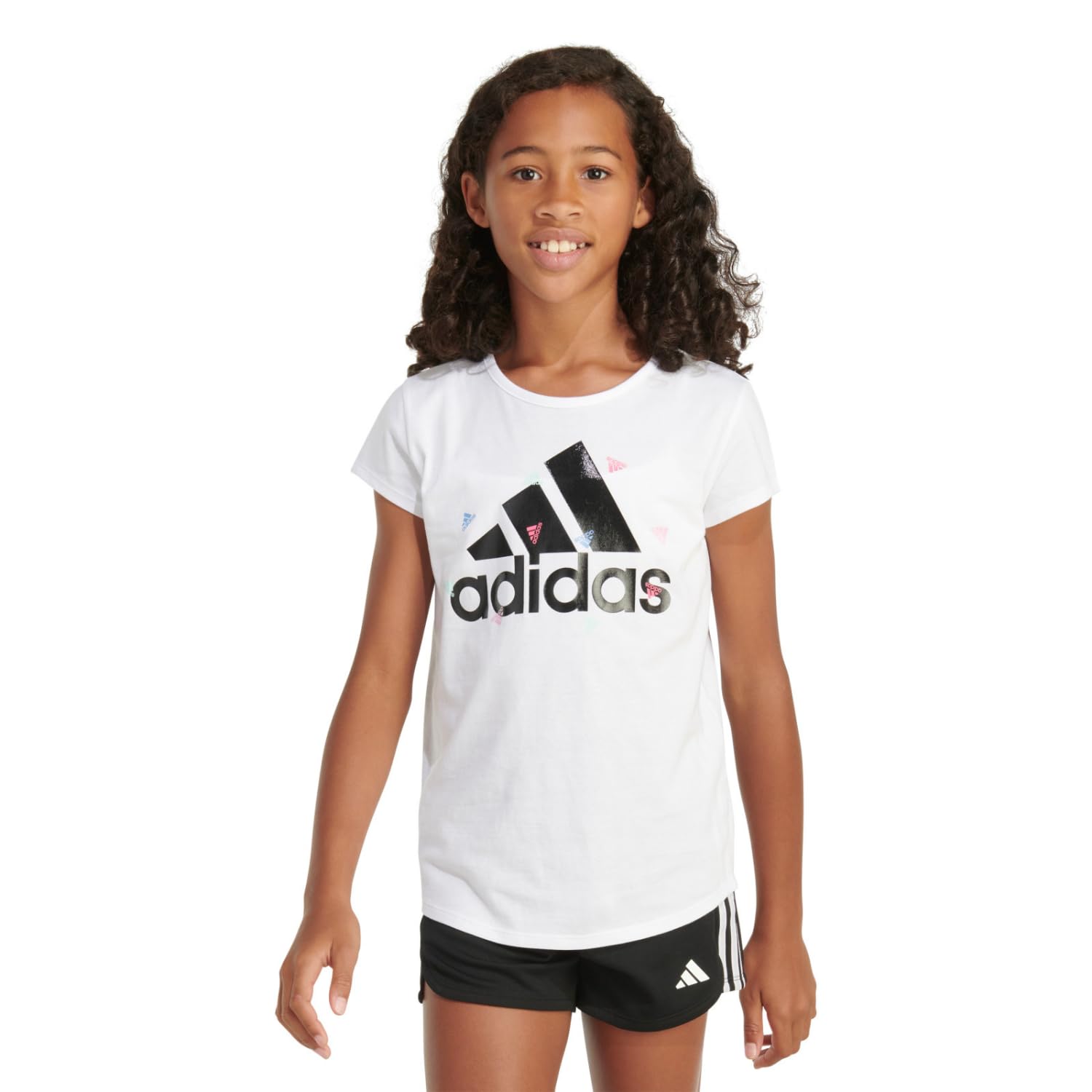 adidas Girls' Short Sleeve Cotton Essential T-Shirt Top - Purcell's Clothing Company - 