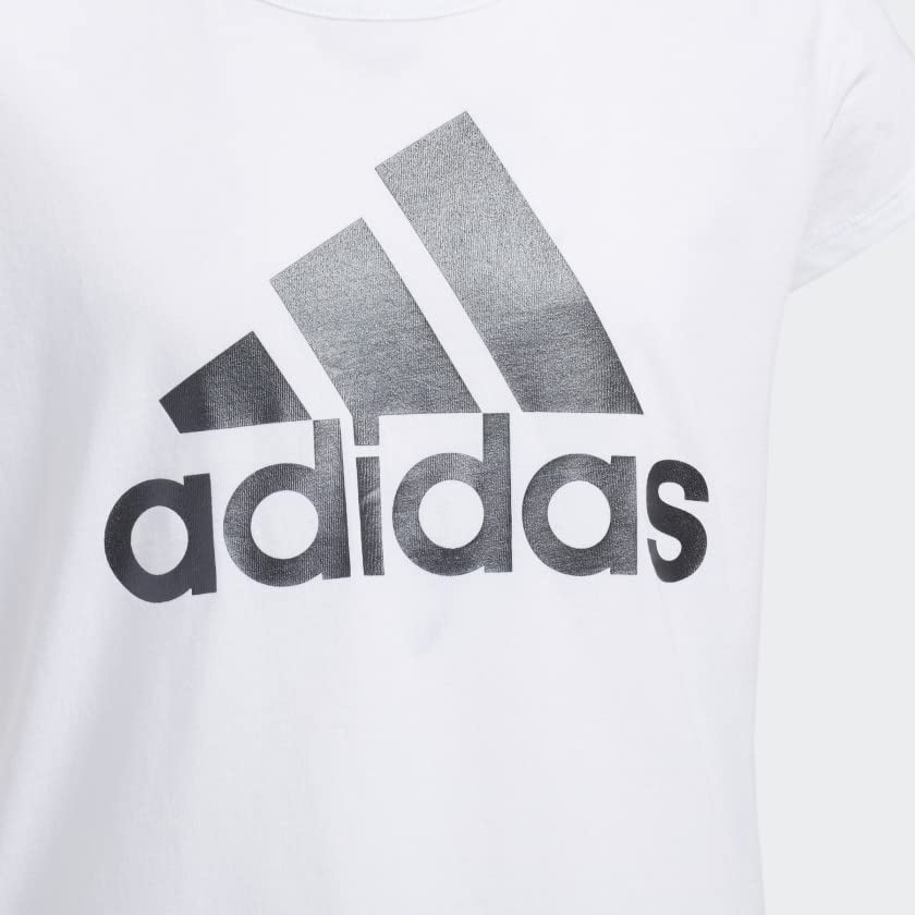 adidas Girls' Short Sleeve Cotton Essential T-Shirt Top - Purcell's Clothing Company - 