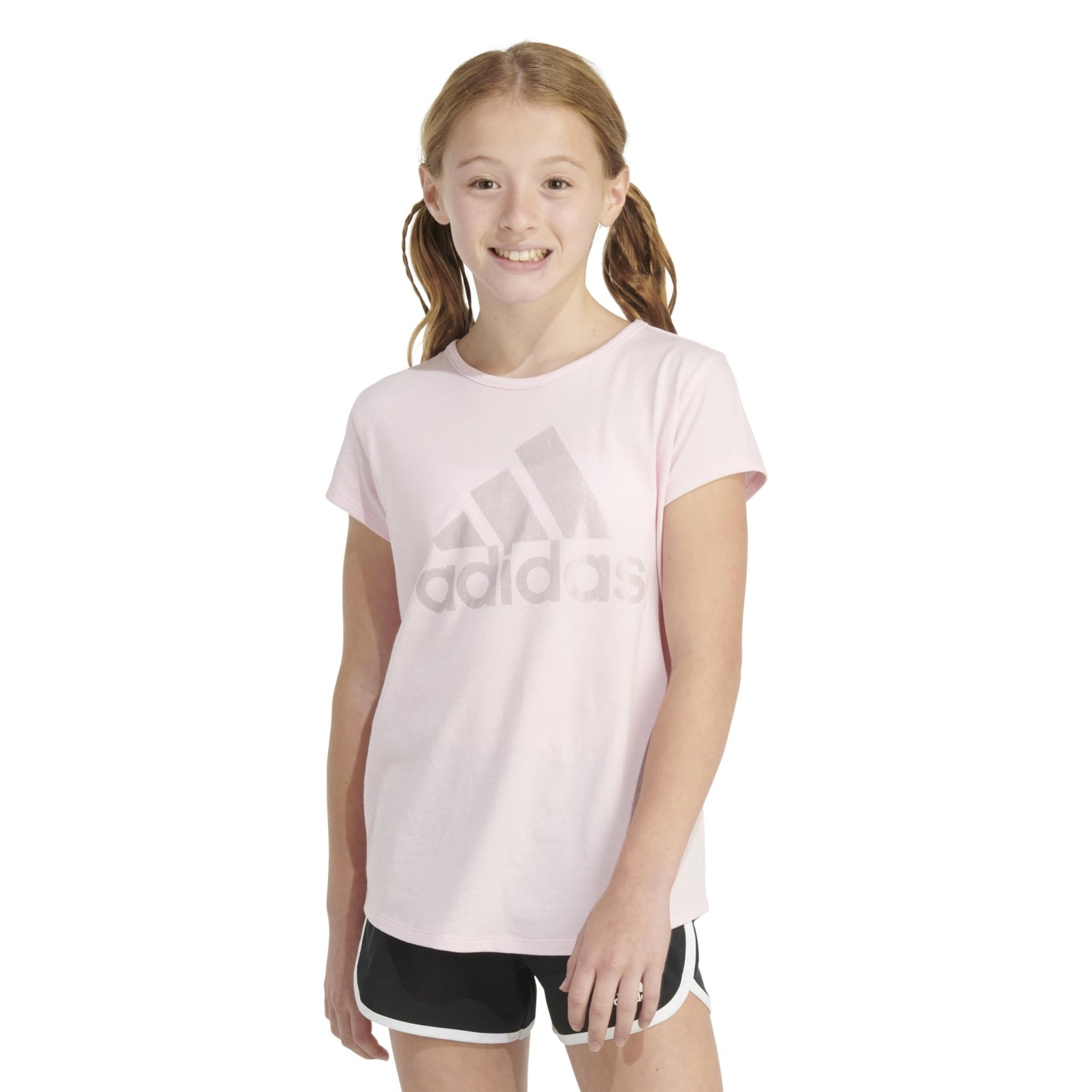 adidas Girls' Short Sleeve Cotton Essential T-Shirt Top - Purcell's Clothing Company - 