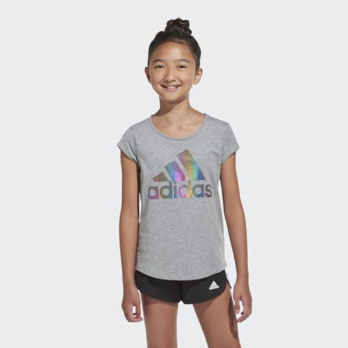 adidas Girls' Short Sleeve Cotton Essential T-Shirt Top - Purcell's Clothing Company - 