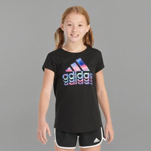 adidas Girls' Short Sleeve Cotton Essential T-Shirt Top - Purcell's Clothing Company - 