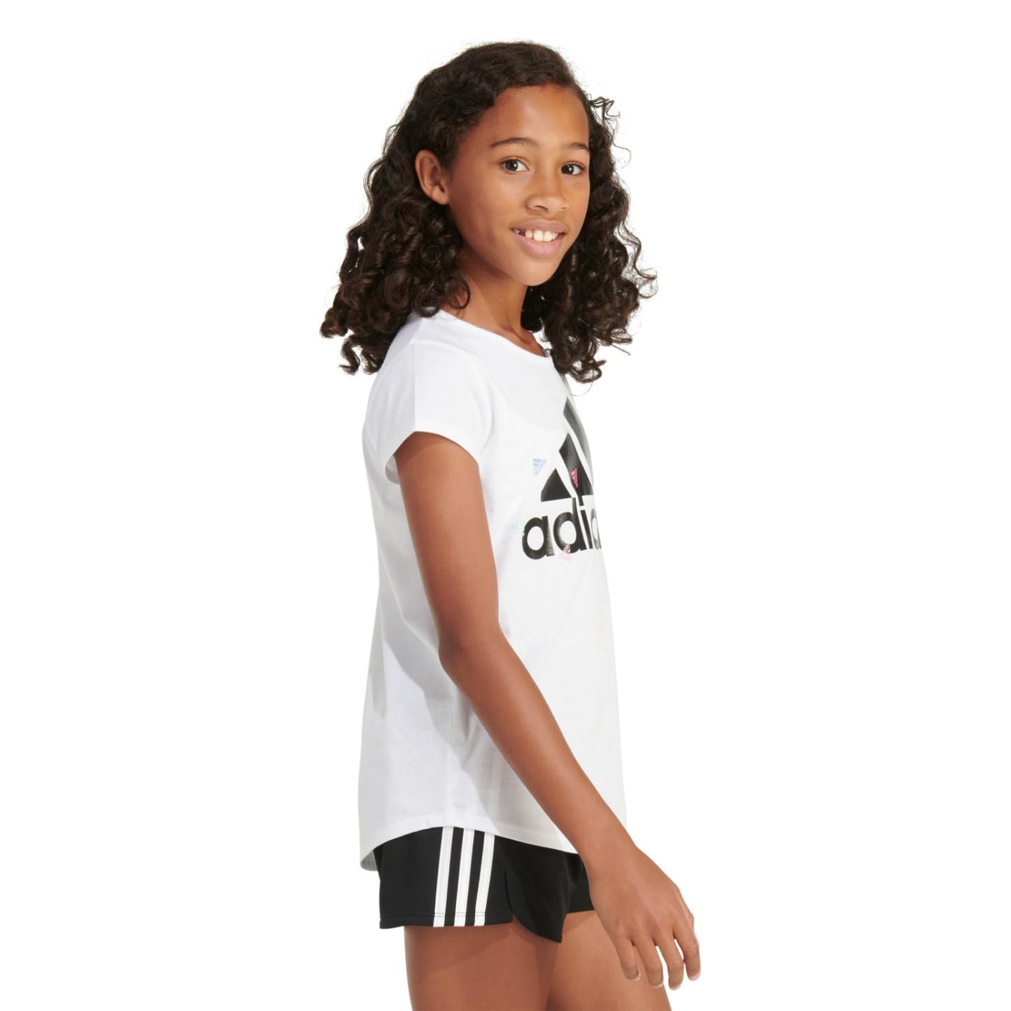 adidas Girls' Short Sleeve Cotton Essential T-Shirt Top - Purcell's Clothing Company - 