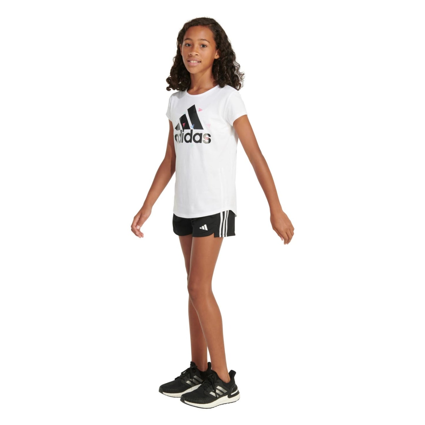 adidas Girls' Short Sleeve Cotton Essential T-Shirt Top - Purcell's Clothing Company - 