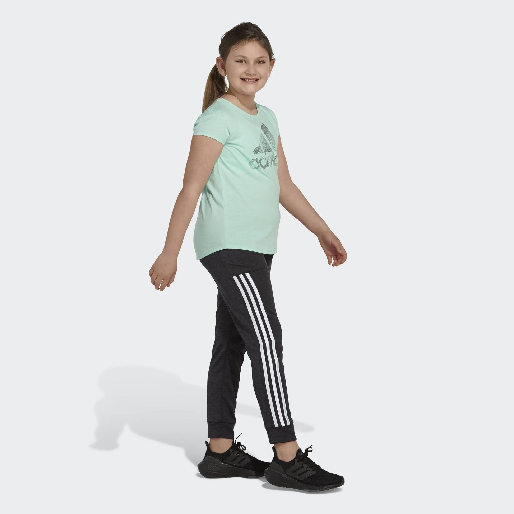 adidas Girls' Short Sleeve Cotton Essential T-Shirt Top - Purcell's Clothing Company - 